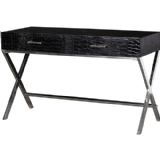 Alexander Black Mock Croc Leather Dressing Table